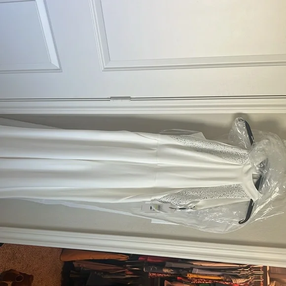 Calvin Klein rhinestone beaded halter neck jumpsuit - Picture 3 of 4